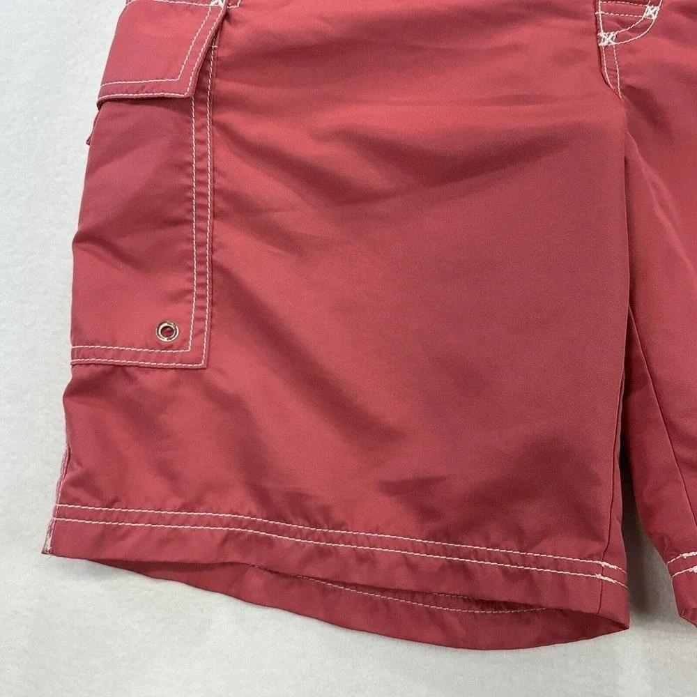 Vineyard Vines Mens Board Shorts 30 Pink Cargo Drawstring Swim Trunks Whale Logo